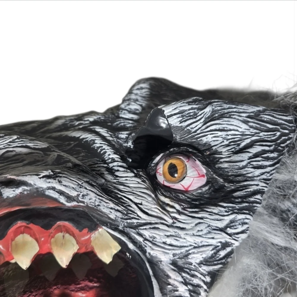 Halloween Werewolf Mask Adult Full Head Large Scary Realistic Costume Latex Read